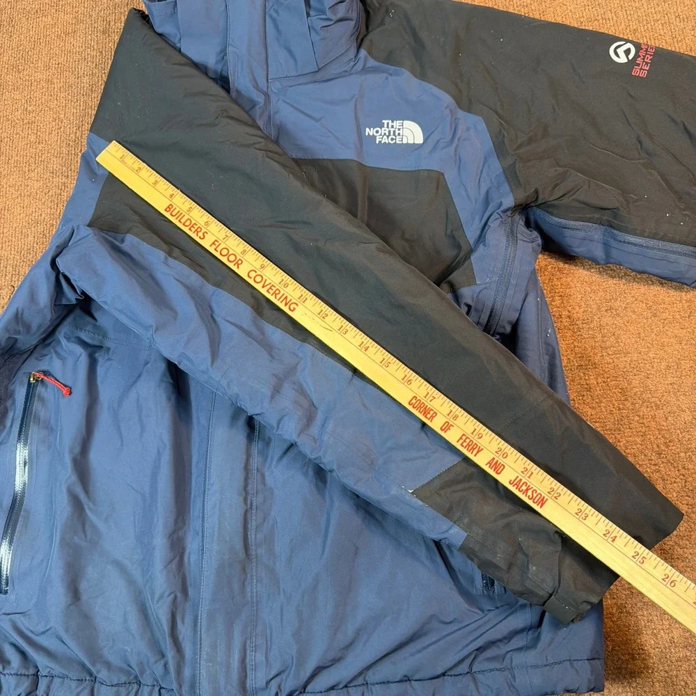 The North Face Summit Series HyVent Alpha Jacket Mens Blue Black Insulated Skier